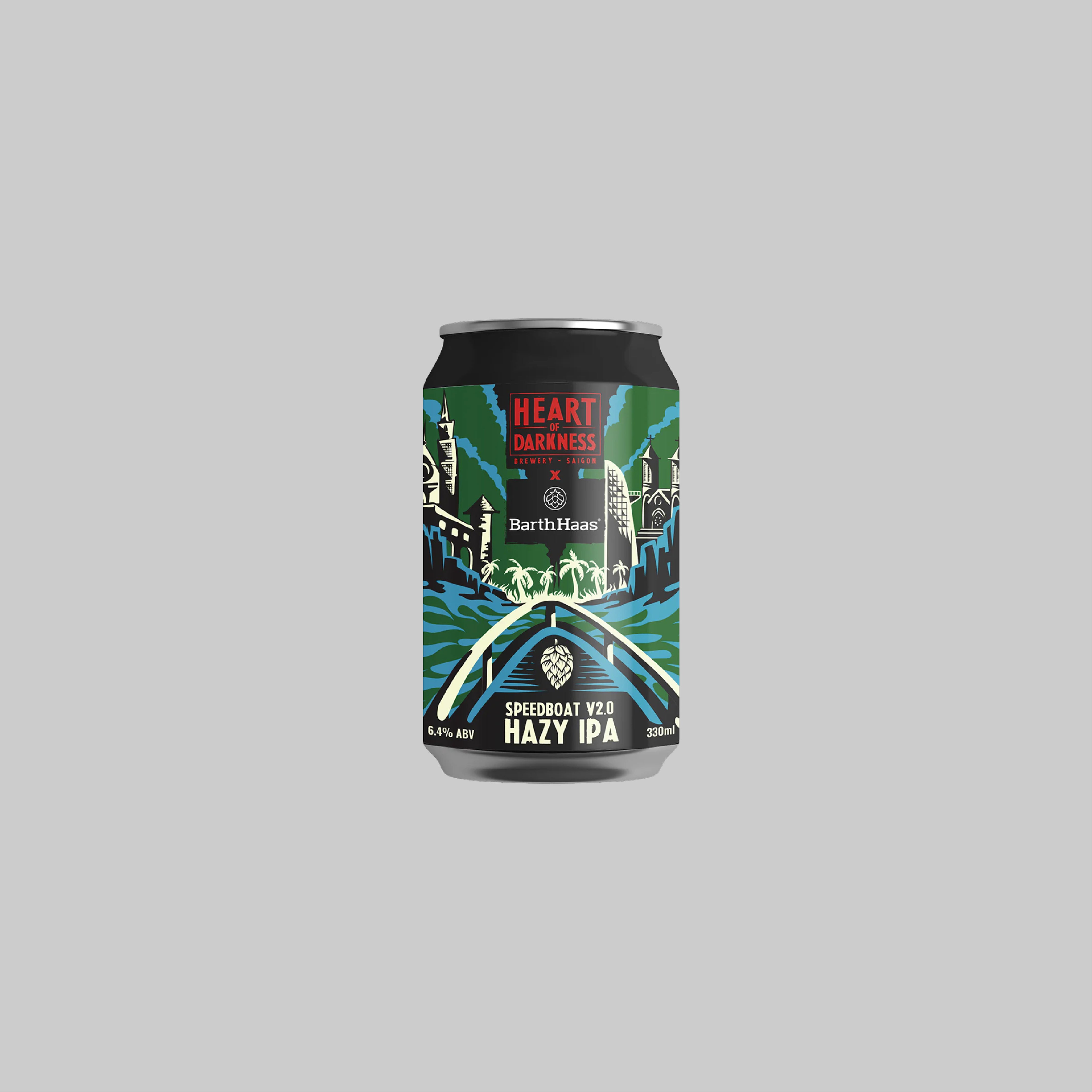 Heart Of Darkness HOD x Barthhass Speedboat V2.0 Hazy IPA Can 330ml 6.4% - Time2Drink